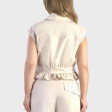 CROP SHIRT WITH FLAPS