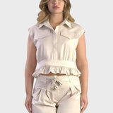 CROP SHIRT WITH FLAPS