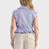 CROP SHIRT WITH FLAPS