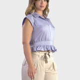 CROP SHIRT WITH FLAPS